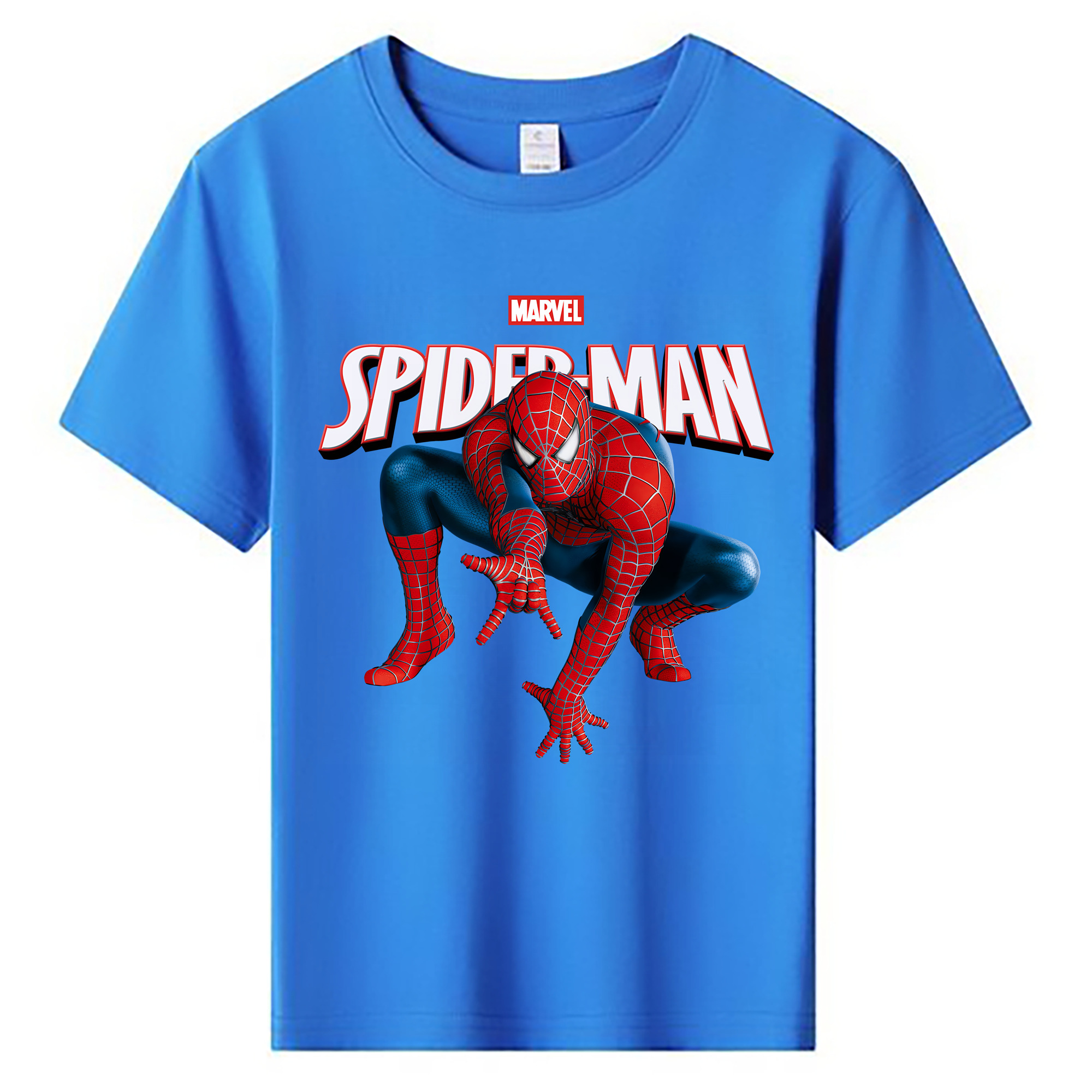 （画像用） Spider Man スパイダーマン 綿100％キッズTシャツ（フロントプリント）